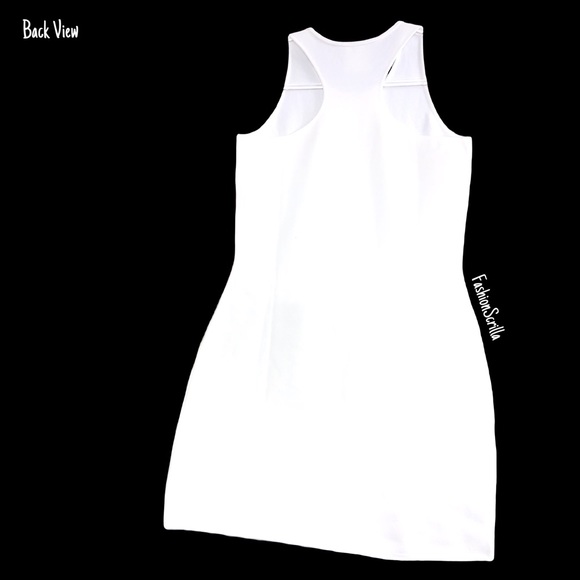 Vintage Chanel CC logo White sleeveless Bodycon dress - Picture 5 of 12